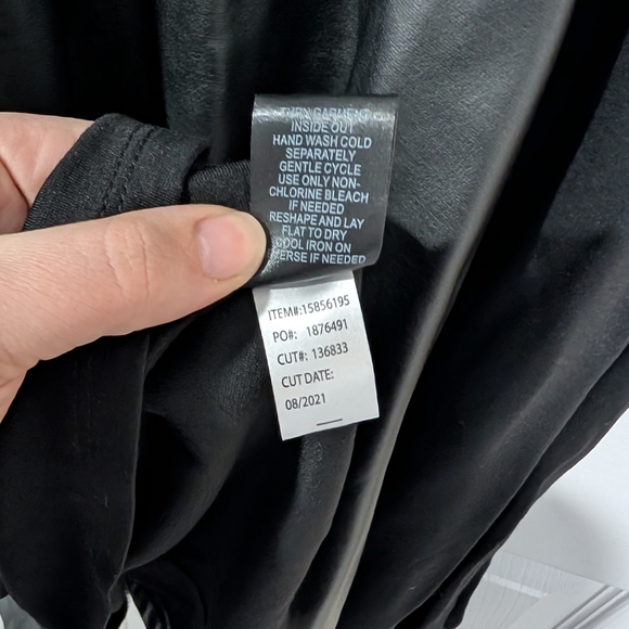 NWT Torrid Black Coated Ponte Elbow Sleeve Skater Dress in Size 2 (18/20) - Picture 14 of 14